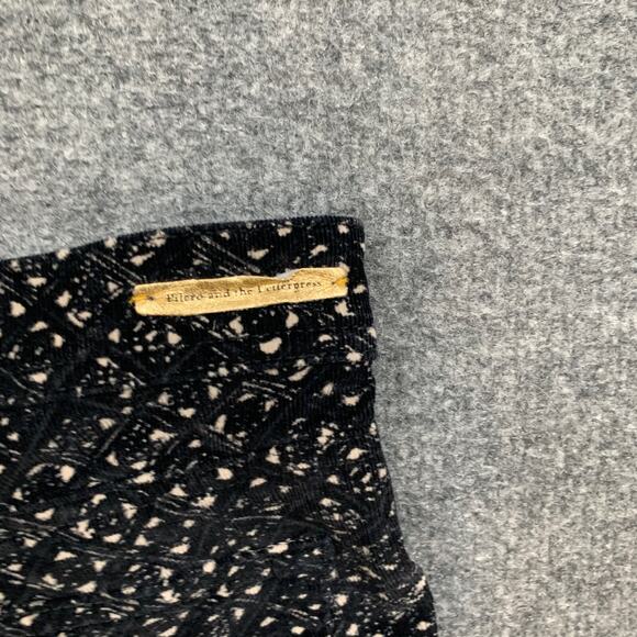 Pilcro Pants Womens 25 Black Cream Corduroy Fit Serif Skinny Ankle Anthropologie - Picture 12 of 16